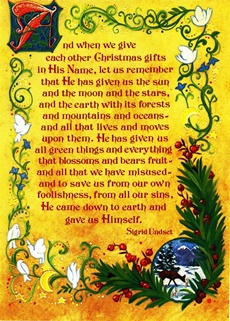 2007 – The text of Sigrid Undset used by Father Jaki for the Christmas greetings
