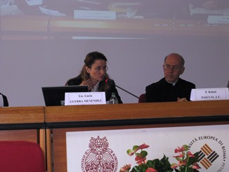 Lucía Guerra Menéndez and Father Rafael Pascual