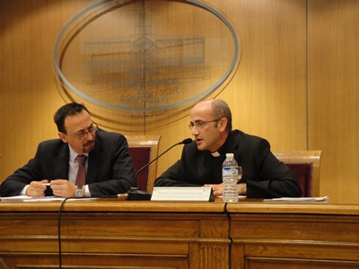 Jesús Nieto and Father Leopoldo Prieto