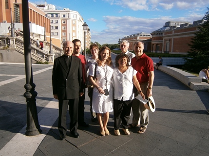 A group of participants near the Prado Museum