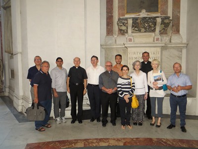 Picture of participants, during the excursion to Santa Maria degli Angeli, to see the meridian line