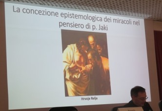 Don Hrvoje Relja, at the beginning of his presentation about The epistemological conception of miracles in the thought of Fr Jaki.