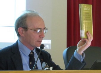 Riccardo Pozzo during his talk.