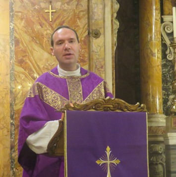 Fr Joseph R. Laracy (Seton Hall University) delivering the homily, during the Holy Mass for the tenth anniversary of the passing of Fr Stanley L. Jaki.