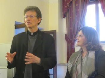 Fr Paul Haffner (Gregorian University and Seton Hall University) during his speech. At his side Ines. A. Murzaku (Professor of Ecclesiastical History and Director of Catholic Studies at Seton Hall University) who introduced the ceremony remembering the legacy of Fr Jaki at Seton Hall.
