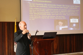 Father Rafael Pascual during his talk.