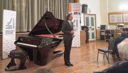 Gergely Bogányi before the concert to commemorate Father Stanley Jaki